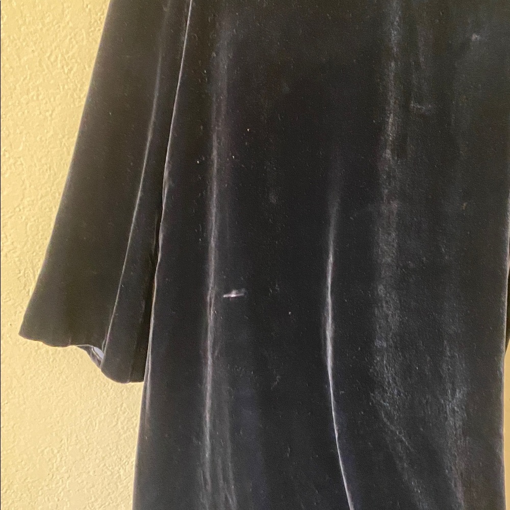 Lafayette 148 New York Blue Velvet Long Sleeve Mini Dress Size M Evening Party - Picture 5 of 10